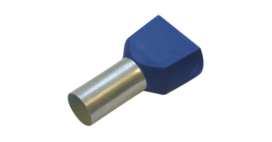 Érvéghüvely szigetelt iker 2x 16mm2 16mm kék Haupa Akciós ár