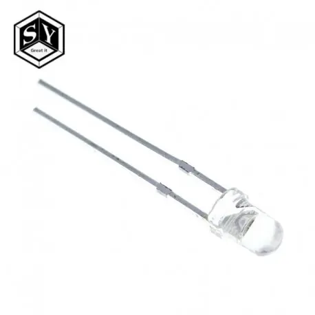 Gyors szállítás 10db / tétel F3 5 színű ultra fényes 3 mm-es kerek víz tiszta zöld / sárga / kék / fehér / piros LED-es lámpát