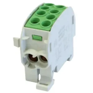 Gyors szállítás Fővezetéki leágazókapocs 202/125A Cu/Al ónozott zöld 2x35+2x25mm2 1-pólus HLAK 35/25 PE LEIPOLD