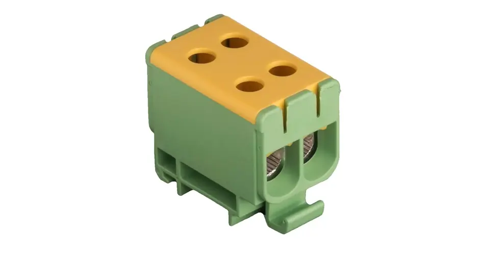 Utolsó esély Univerzális sorkapocs PE zöld-sárga 2,5-50mm2Cu 6-50mm2Alu 1P csavaros UK 50/2 PE Pollmann