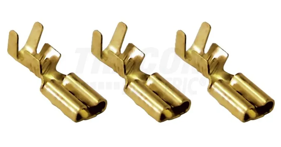 Csúszósaru 15,5mm hüvely szigeteletlen 13.5A lapos 4,8x0,5 mm réz 0,5-1mm2 TRACON Kedvezményes ár