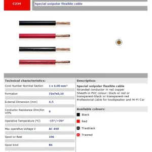 Flexibilis POWER kábel 1x4.00mm2 CU (fekete) Legnépszerűbb