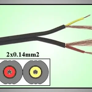 2x0.14mm2 mikrofonkábel lapos, fekete Biztonságos fizetés