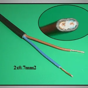 Bestseller 300/500V (H03VV-H2-F) 2 eres fekete kábel 2x0,75mm2