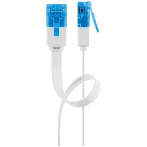 Ajánlat CAT6A UTP patch kábel, lapos 0.5m 8p. Cu (fehér)