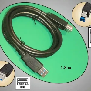 Akció USB3.0-A dugó  USB3.0-B dugó, Kábel 1.8m