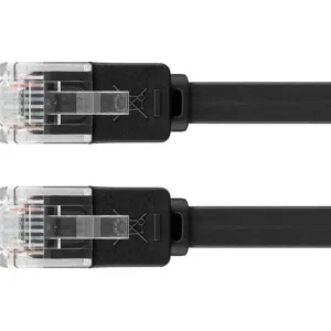 CAT6 UTP patch kábel, lapos 5m 8p. CU (fekete) Legjobb ár