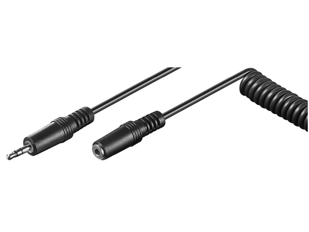 Exkluzív ajánlat 3.5mm sztereó DUGÓ -> 3.5mm sztereó aljzat 5m spirál kábel