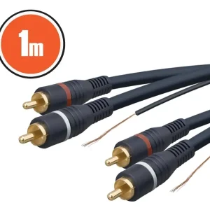 2x RCA dugó -> 2x RCA dugó 1.0m audio kábel Biztonságos fizetés