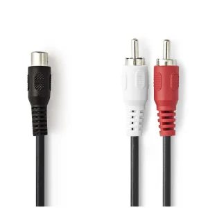 2x RCA dugó->RCA aljzat közösítő kábel Subwooferhez 20cm Ne maradj le