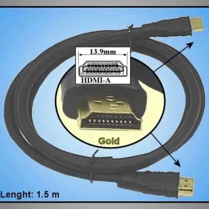 Utolsó esély HDMI dugó - HDMI dugó 1.5m Gold, verzió: 2.0 audio-video kábel