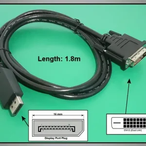 Szuper akció DISPLAYPORT dugó-DVI-D dugó 2.0m video kábel