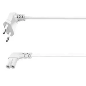 Alacsony ár Hálózati kábel LED TV-hez 2,5m, 2x0,75mm2 (fehér) VDE