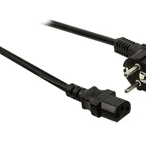 Akciós ár 3p. hálózati dugó 90° 230V kábel 1.8m 3p. aljzat PC egyenes 10A 250Vac