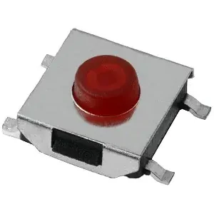 SMD mikrokapcsoló 6.3x6.3mm 4p. gomb: 0.6mm Népszerű