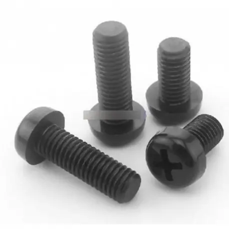Akciós ár 50db M3 x 10mm Fekete Phillips kerek fejű csavar