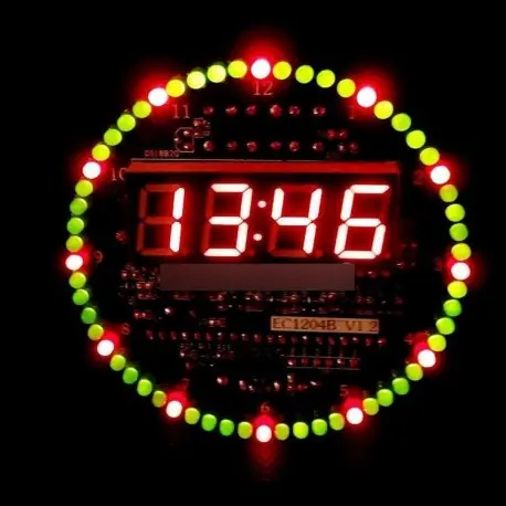 Végkiárusítás DIY Forgó LED Elektronikus digitális óra szett