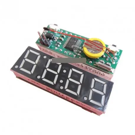 0.36"Led digitális  idő + hő + Feszültség mérő Kedvezmény
