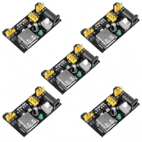 Kiárusítás 5db MB102 próbapanel táp modul 3.3V 5V Arduino