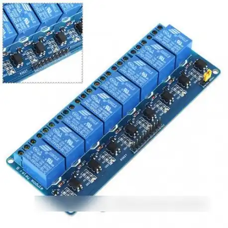 Alacsony ár 5db 5V 8-csatornás relé modul optikai csatolóval