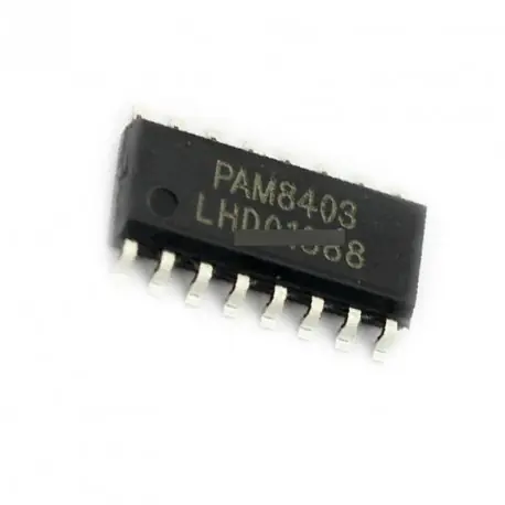 2db SMD PAM8403 3W*2 sztereó Audio erősítő SOP-16 Biztonságos fizetés