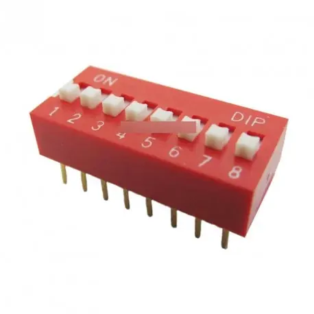 Akció 10db Slide Switch modul 2,54 8-Bit 8 pozíció DIP