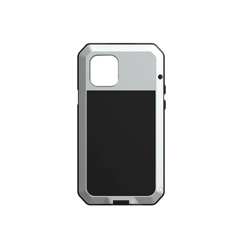 Akció Szín: ezüst - Heavy Duty Protection Armor fém alumínium telefontok Iphone 12 Pro ütésálló burkolathoz