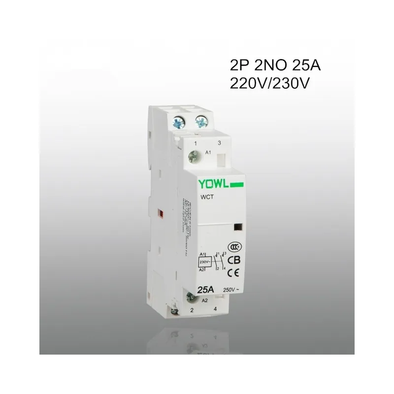 2P 25A CT1 220V/230V 50/60HZ 35mm Din sín Háztartási AC kontaktor 2NO Alacsony ár