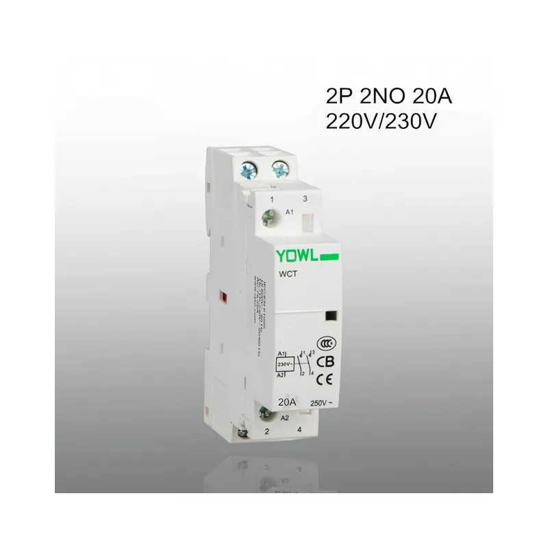 Gyors szállítás 2P 20A CT1 220V/230V 50/60HZ 35mm Din sín Háztartási AC kontaktor 2NO