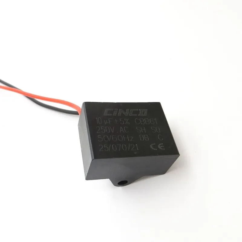 2 vezetékes Motor Futás kondenzátor CBB61 10UF 250V elektromos ventilátor Sebesség elektromos ventilátor Kedvezmény