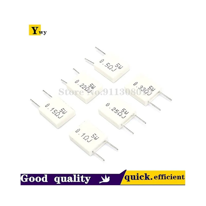 0.15-10db 5W nem induktív cementellenállás 0.01R 0.015R 0.2R 0.22R 0.33R 0.5R ohm kerámia Árcsökkenés