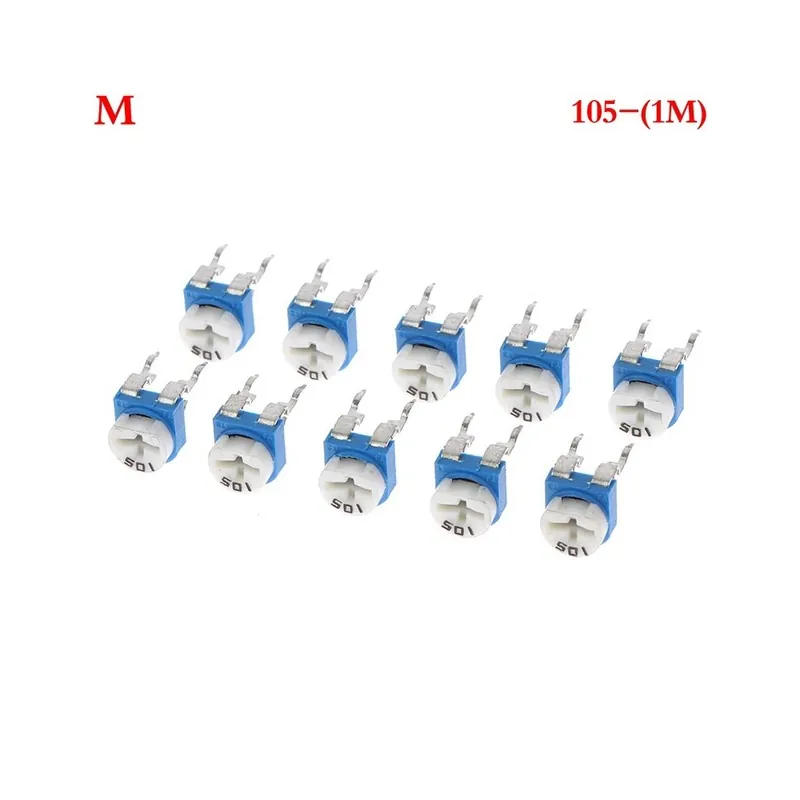 12-10db RM065 RM-065 100 200 500 1K 2K 5K 10K 20K 50K 100K 200K 500K 1M Ohm Trimpot Trimmer potenciométer Változó ellenállás Expressz szállítás