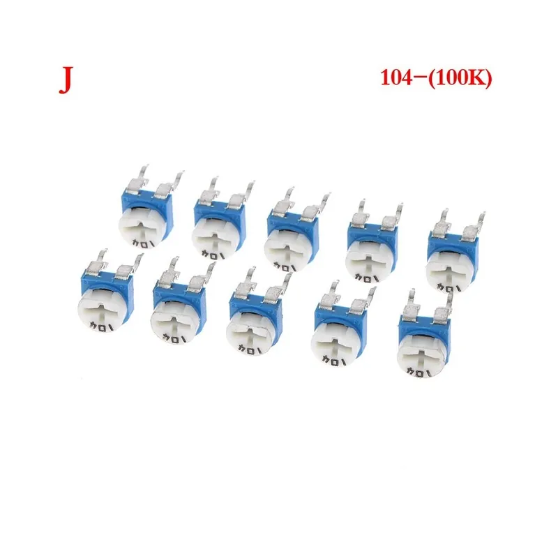 Szuper akció 09-10db RM065 RM-065 100 200 500 1K 2K 5K 10K 20K 50K 100K 200K 500K 1M Ohm Trimpot Trimmer potenciométer Változó ellenállás