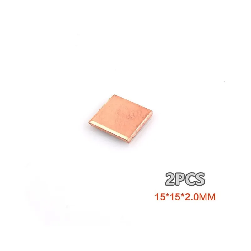 Ajánlat 15x15x2,0-2db 15 x 15 x 0,3 mm - 2,0 mm rézlemez GPU CPU-hoz VGA Chip RAM Hűtő Laptop lemez szalag alátét hőpárna hűtőborda lap