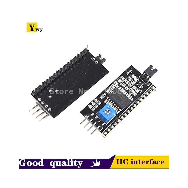 Azonnali szállítás IIC interfész-LCD1602 1602 LCD modul kék-sárga-zöld képernyő 16x2 karakteres LCD kijelző PCF8574T PCF8574 IIC I2C