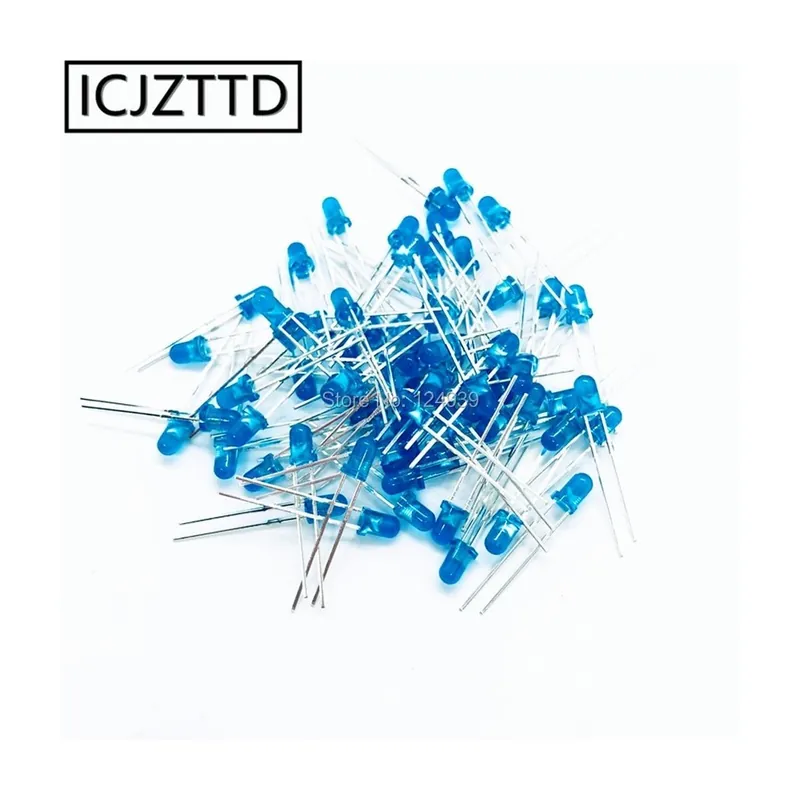 Kék 100db-3mm LED Piros Zöld KÉK Sárga Narancs Fehér fénykibocsátó dióda 100 db Ajánlat