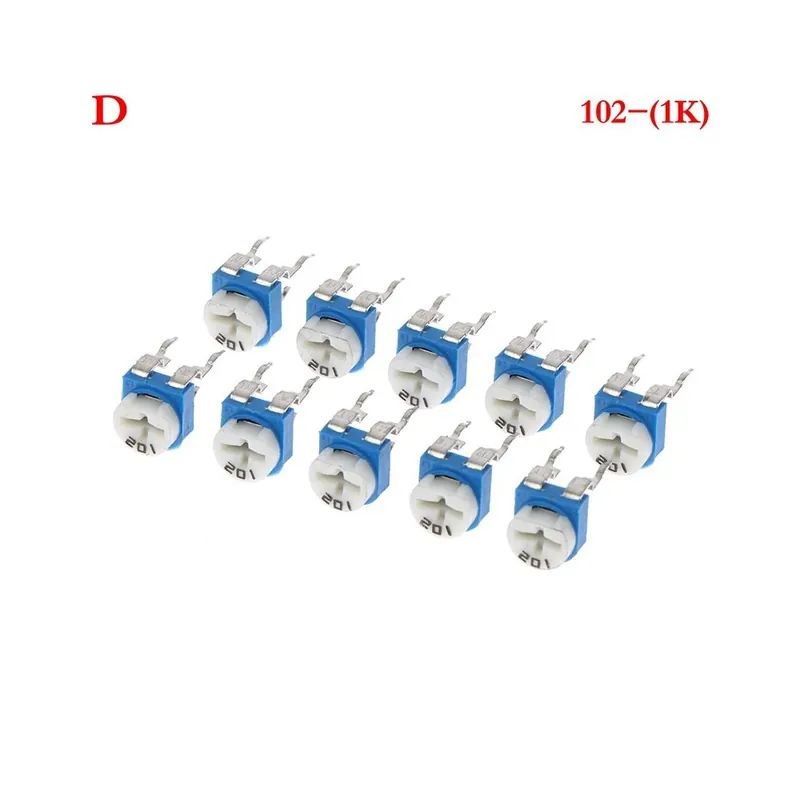 03-10db RM065 RM-065 100 200 500 1K 2K 5K 10K 20K 50K 100K 200K 500K 1M Ohm Trimpot Trimmer potenciométer Változó ellenállás Rendeld meg most