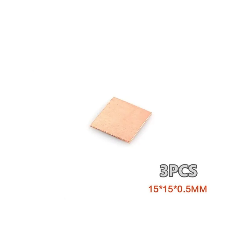 Legkelendőbb 15x15x0,5-2db 15 x 15 x 0,3 mm - 2,0 mm rézlemez GPU CPU-hoz VGA Chip RAM Hűtő Laptop lemez szalag alátét hőpárna hűtőborda lap