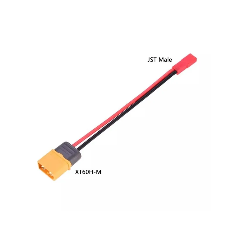 Ingyenes szállítás XT60HM JST APA-hoz-XT60H apa XT60 csatlakozó köpennyel a JST csatlakozókábel adapterhez 10cm 18AWG szilikon huzal RC