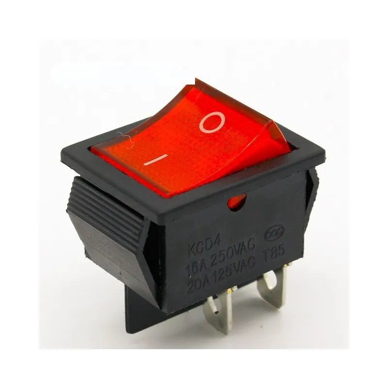 Kiárusítás 2db Piros 4 tűs világítás ON-OFF / Be-Ki kapcsolós csónak Gombos kapcsoló 250V 16A AC AMP 125V/20A