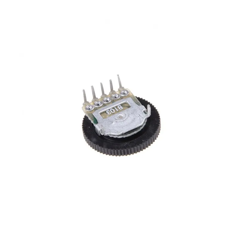Kiárusítás B103 16X2mm 10K Ohm Dupla Tárcsa Kúpos hangerő-kerék kettős Potenciométer 10db