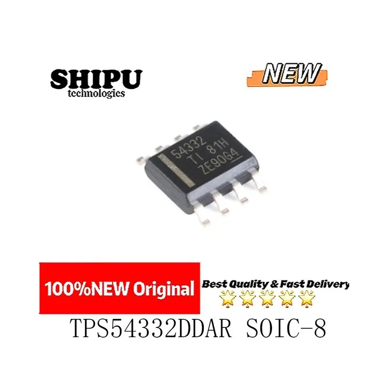 Csak ma 100% Új Eredeti TPS54332DDAR SOIC-8 Buck Kapcsoló Szabályozó IC Kimenet 3.5A IC REG BUCK ADJ 3.5A 8SOPWR