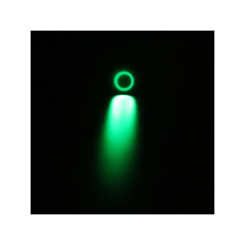 Biztonságos fizetés 9-30V(12V)-Rögzített Önzáró-12mm-Zöld Kör-Fém Azonnali Reteszelt Rögzített On-Off hálózati kapcsoló gomb LED