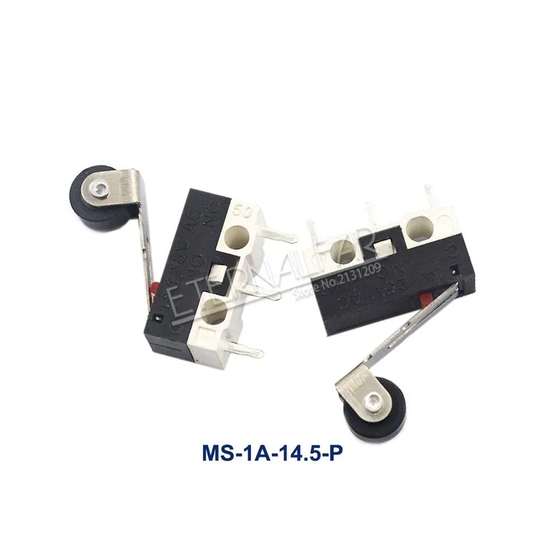 20 db-MS-1A-14,5-P-Mikro Végálláskapcsoló Azonnali 1A 125V AC Egér kapcsoló 3 Tűs Hosszú fogantyú Görgőkar SPDT Árcsökkenés