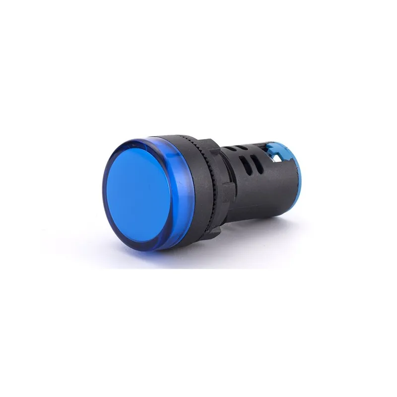 Outlet 110V-Kék-1db 22mm jelzőkészülék világítás LED Erős jelzőkészülék Vezérlőjel AD16-22DS Panel rögzítés lámpa Többszínű 20mA