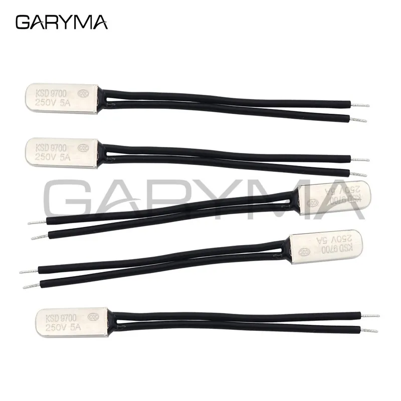 Normál Nyitott-45C-5db KSD9700 5A 250V 125V Bimetál lemez Hőmérséklet kapcsoló Normál Zárt/Nyitott Hővédő Termosztát Kedvezmény