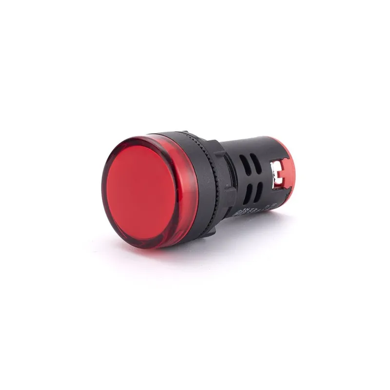 110V-Piros-1db 22mm jelzőkészülék világítás LED Erős jelzőkészülék Vezérlőjel AD16-22DS Panel rögzítés lámpa Többszínű 20mA Alacsony ár