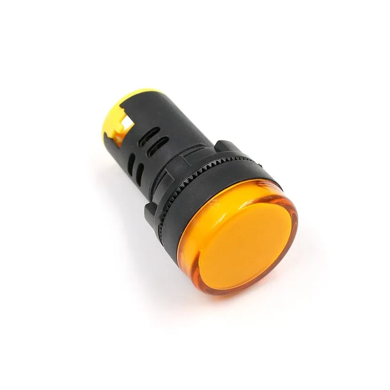 Olcsóbb 110V-Sárga-Jelző Vezérlővezeték kapcsoló világítás Vízálló ad16-22ds 22mm AC/DC LED Izzós 20mA