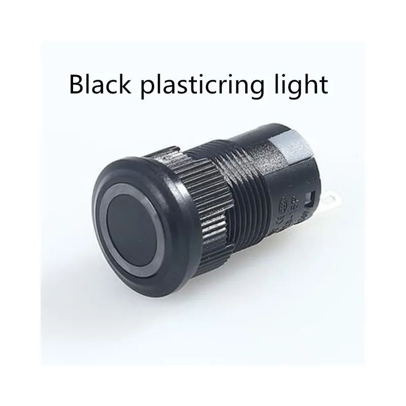 Outlet Piros-Azonnali-220v-5-ös stílus-16mm Vízálló műanyag Nyomógomb kapcsoló LED Azonnali Reteszelt PC hálózati kapcsoló