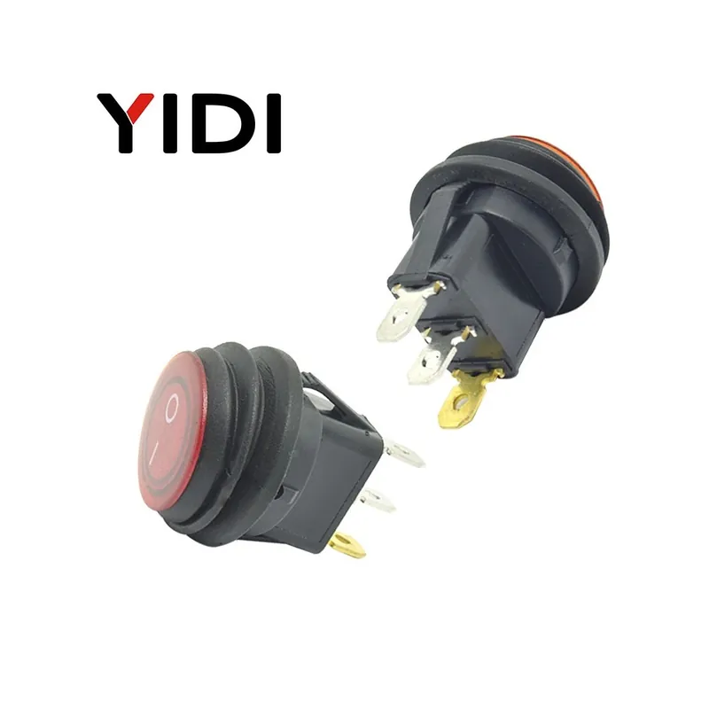 ON-OFF-Sárga-220V Világítás-Félkör-6A 250VAC Billenőkapcsoló 12V 220V Színes LED 10A 125VAC On-Off SPST kapcsoló Rendeld meg most